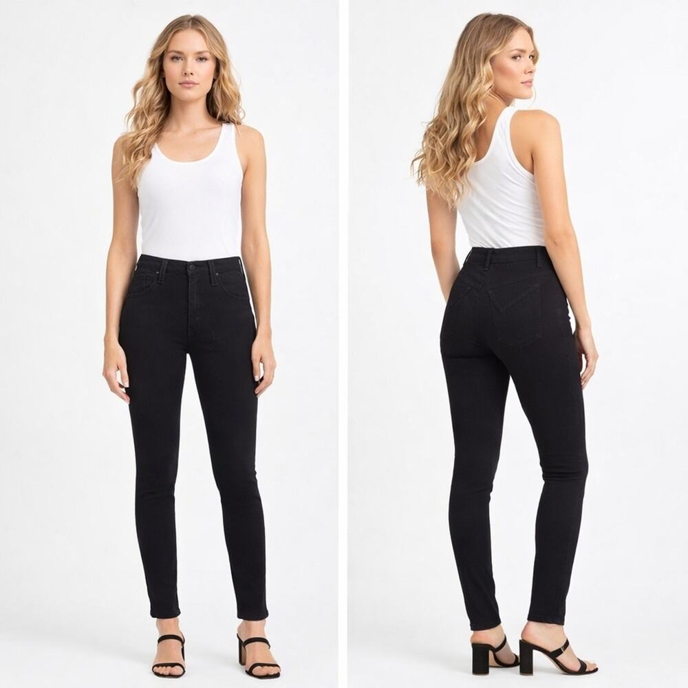 MOTHER The Diamond Swooner High-Rise Skinny Jeans Not Guilty Size 26   J1716
